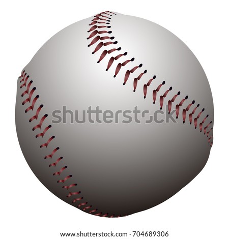 Isolated baseball ball on a white background, vector illustration