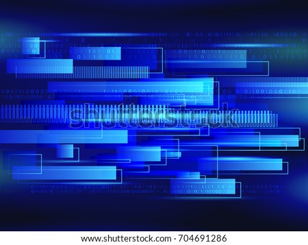 Abstract technology line background. Futuristic transferring information. Big data visualization. High tech vector illustration
