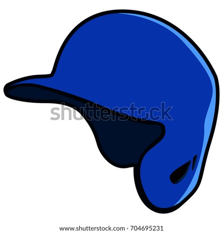 Isolated baseball helmet icon on a white background, vector illustration