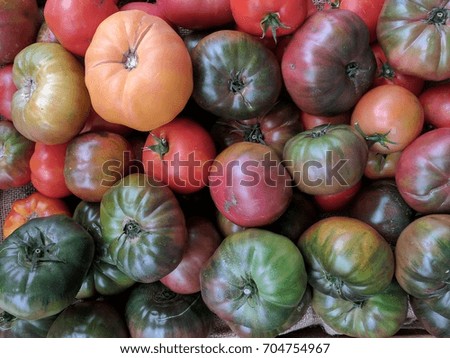 Fresh, Ripe, Juicy Heirloom Tomatoes