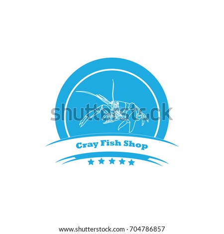 Crayfish logo.vector illustration