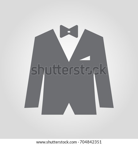 men business attire suit  icon, elegant man suit vector icon
