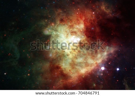 Nebula, galaxy and stars. Abstract science background. Elements of this image furnished by NASA.