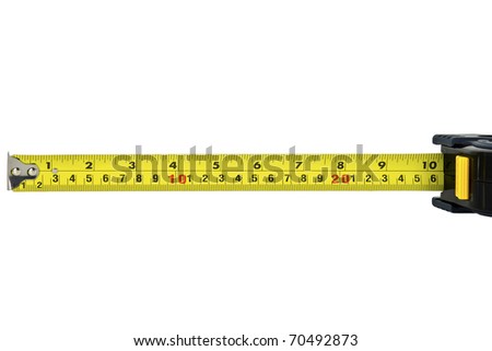 Construction Measuring Tape Isolated on White Background Royalty-Free Stock Photo #70492873
