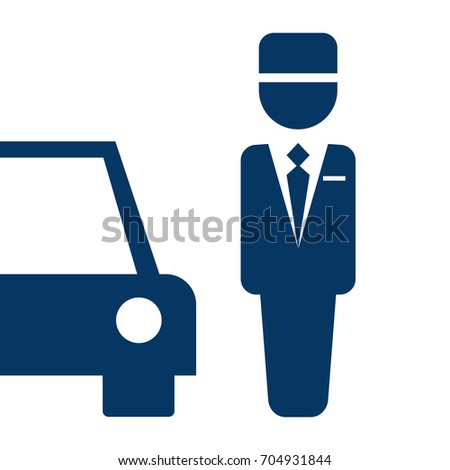 parking valet icon. Vector illustration isolated on white background