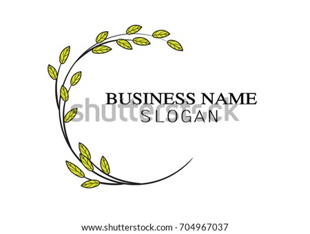 plant with logo design