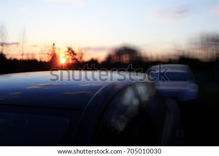 background blur bright car winter