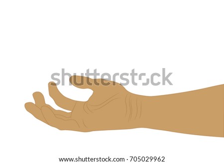 hand is Reach out to get something in vector.