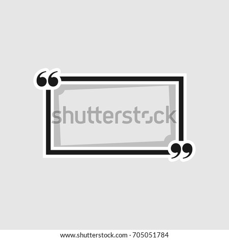 quote frames isolated on white background. Vector illustration. Eps 10.
