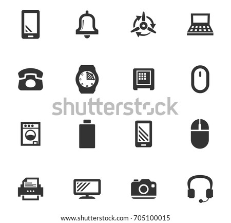 Home appliances icons set