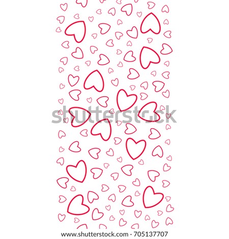 Heart seamless pattern. For prints, greeting cards, invitations for holiday, birthday, wedding, Valentine's day, party. Vector illustration.