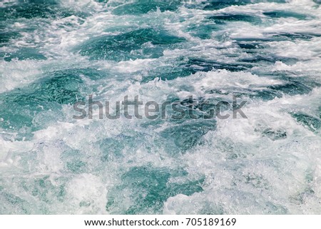 Picture of beautiful blue sea waves in Croatia, Europe