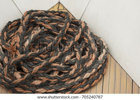 ship rope on the yacht