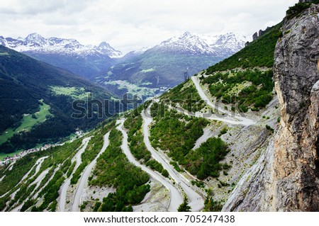 Roads in the mountains
