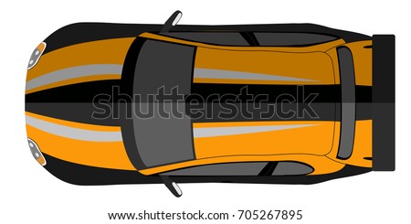 Isolated racing car icon on a white background, vector illustration
