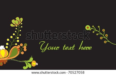 business card with flower