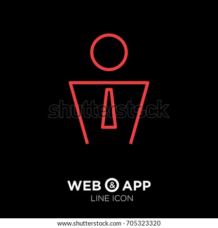 Businessman line vector icon
