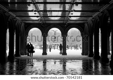 Bethesda Arcade and Fountain in Central Park, New York City
