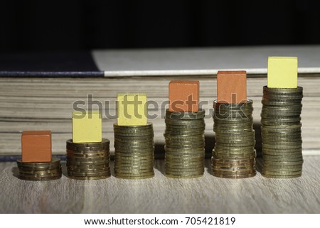 Business and financial concept for coming budget over wooden background.
