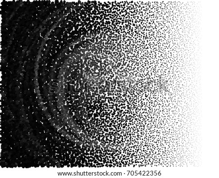 Gray monochrome  abstract background. Spotted halftone effect. Raster clip art