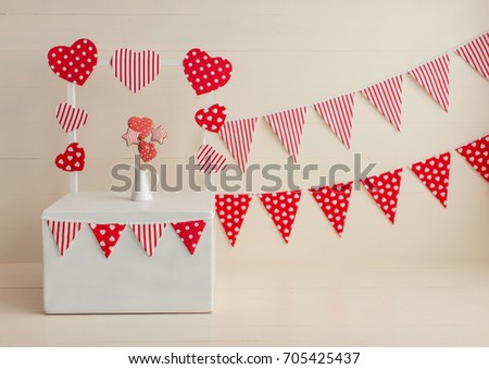 Decor, photo for a holiday. Valentine's Day. 