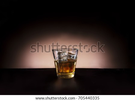 Whiskey glass on the rocks