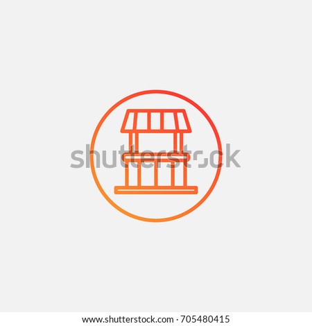 Bar icon.gradient illustration isolated vector sign symbol
