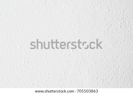 Water rain drops on white background