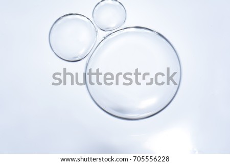 triple bubbles in white background