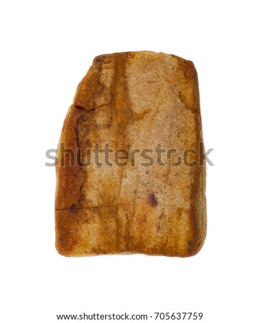 Rocks Collected from the beach, ocean stone, close-up isolated on white background.