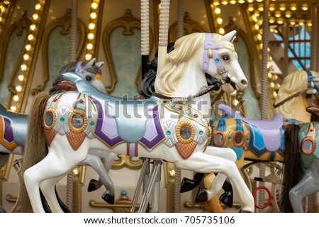 Luna park - Carousel Horse 
 Royalty-Free Stock Photo #705735106