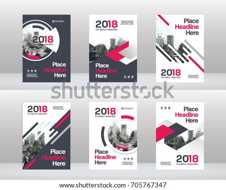 City Background Business Book Cover Design Template Set in A4. Can be adapt to Brochure, Annual Report, Magazine,Poster, Corporate Presentation, Portfolio, Flyer, Banner, Website. Royalty-Free Stock Photo #705767347