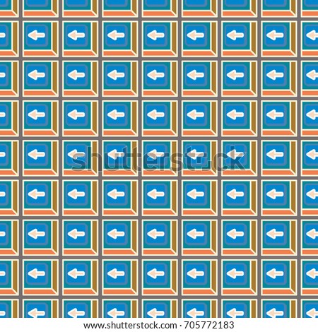 Seamless abstract pattern with arrows on button.