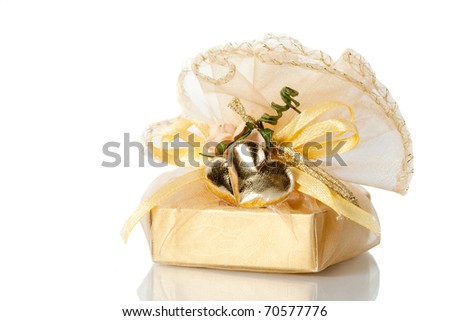 Luxurious gift isolated on white background