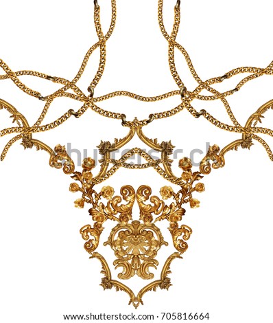 golden baroque Royalty-Free Stock Photo #705816664