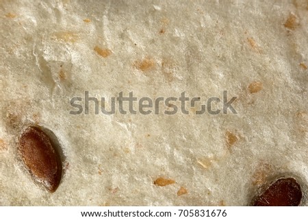Texture Mexican tortillas with seeds macro