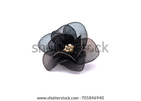 Black flower stock images. Black bloom on a white background