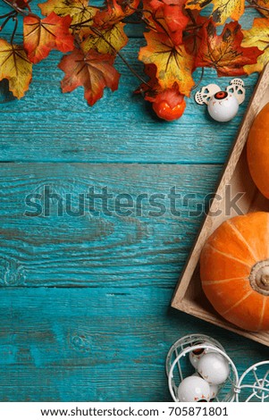 Space for text with pumpkin