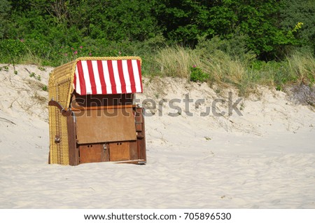 beach chair on the baltic sea, Germany