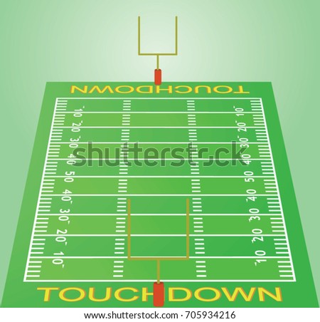 American football field perspective view. vector illustration