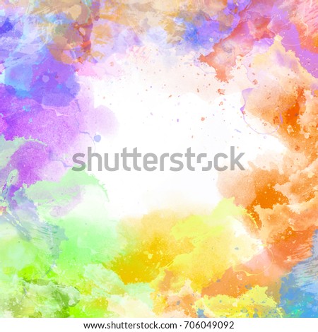 Raster watercolor colorful background. Illustration for use in a variety of designs.