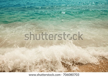 Sea shore foam summer background