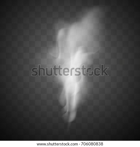 Smoke with isolated transparent background. Vector illustration. Eps10.
