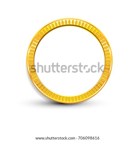 gold ring on white background, isolated object