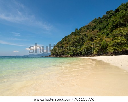 Beautiful summer beach and tropical sea in Ranong (Thailand)