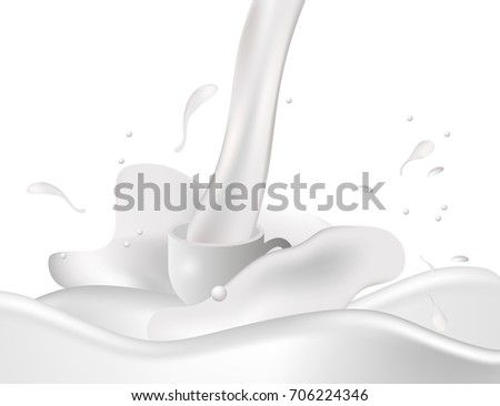 A cup of milk. Vector.
