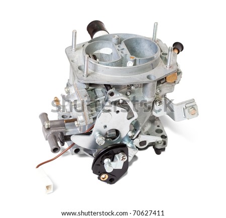 New carburetor. Isolated on white background  with clipping path