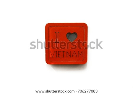 A fridge magnet isolated on white background - Vietnam