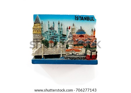 A fridge magnet isolated on white background - Istanbul, Turkey