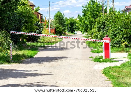 Barrier Gate Automatic system for security in village.